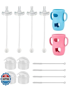 Strohhalmbecher Umbausatz für Avent Naturglas Babyflasche 8 Unzen - enthält H - Bild 1 von 5