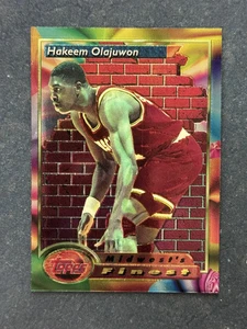 Topps Finest #115 1993-94 Hakeem Olajuwon Houston Rockets - Imagen 1 de 2