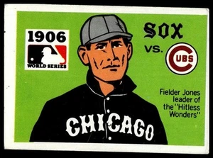 Fleer World Series 1971 (Black Backs) #4 1906 White Sox vs. Cubs Fielder Jones - Imagen 1 de 2