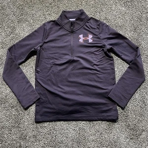 Under Armour Girls 1/4 Zip Pullover ColdGear Loose - Purple - Youth Medium - Picture 1 of 7