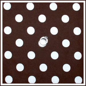 BonEful Fabric FQ Cotton Quilt BROWN White Calico Lg Minnie Polka Dot Chocolate - Picture 1 of 6