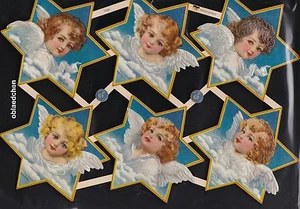 # GLANZBILDER # EF 7439, nostalgische Engel in Sternen. schöne alte Motive ! # - Bild 1 von 1