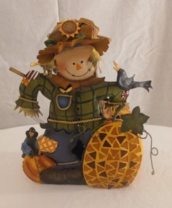 Fall Decor Tin Scarecrow Candle - Picture 1 of 10