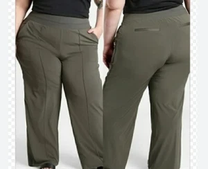 NWT - Athleta NOLITA WIDE LEG Mountain Olive Green Pants - Plus Sz 26 - Picture 1 of 6