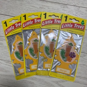 4pcs Little Trees Car Home Office Hanging Air Freshener Discontinued Scent MANGO - Picture 1 of 1