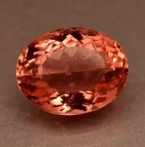 Piedra preciosa suelta de corte ovalado melocotón morganita de 10,62 quilates de color superior - Imagen 1 de 5