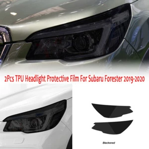 LH+RH Smoke TPU Headlight Protective Precut Sticker Cover For Subaru Forester - Foto 1 di 12