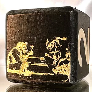 Monkey Match - Una danza storica dei dadi - Cubo raddoppiatore per backgammon - 36mm - Foto 1 di 9