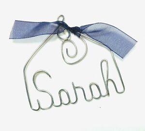 Name Hanukkah Chanukah Silver Holiday Ornament PERSONALIZED Gift tag 8 days