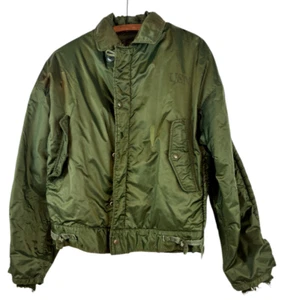 Giacca deck US Navy A1 clima freddo estremo vintage anni 70 uomo media militare - Foto 1 di 10