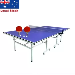 16MM FoldableTable Tennis Table Ping Pong Table Movable Family Game Fun New AU - Picture 1 of 2