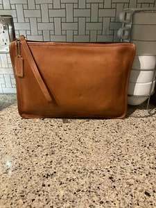 COACH VINTAGE NYC SLIM LARGE CLUTCH PORTFOLIO 9555 British Tan - Picture 1 of 15