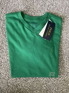 Polo Ralph Lauren Boys Green V Neck Shirt (S) 8
