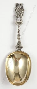 English "William and Mary" memorial silver spoon, 19th century - Picture 1 of 5