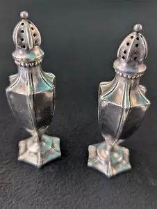 Sterling Silver Salt Pepper Shakers 38 Grams Hallmark 925 Silver 1510 - Picture 1 of 7