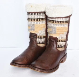 Stetson Stiefel Damen Größe 8,5 Leder & Wolle Winter Arbeit Westernreitstiefel - Bild 1 von 7