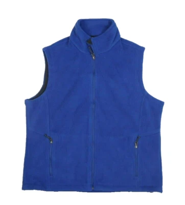 Chaleco polar Port Authority cremallera completa sarga grabada cuello valor azul verdadero para mujer XL Foto 1 de 4