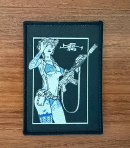 Pin-Up Girl with Tactical Gear Russian Military Patch by Korpus Vyshivaniya - Picture 1 of 1