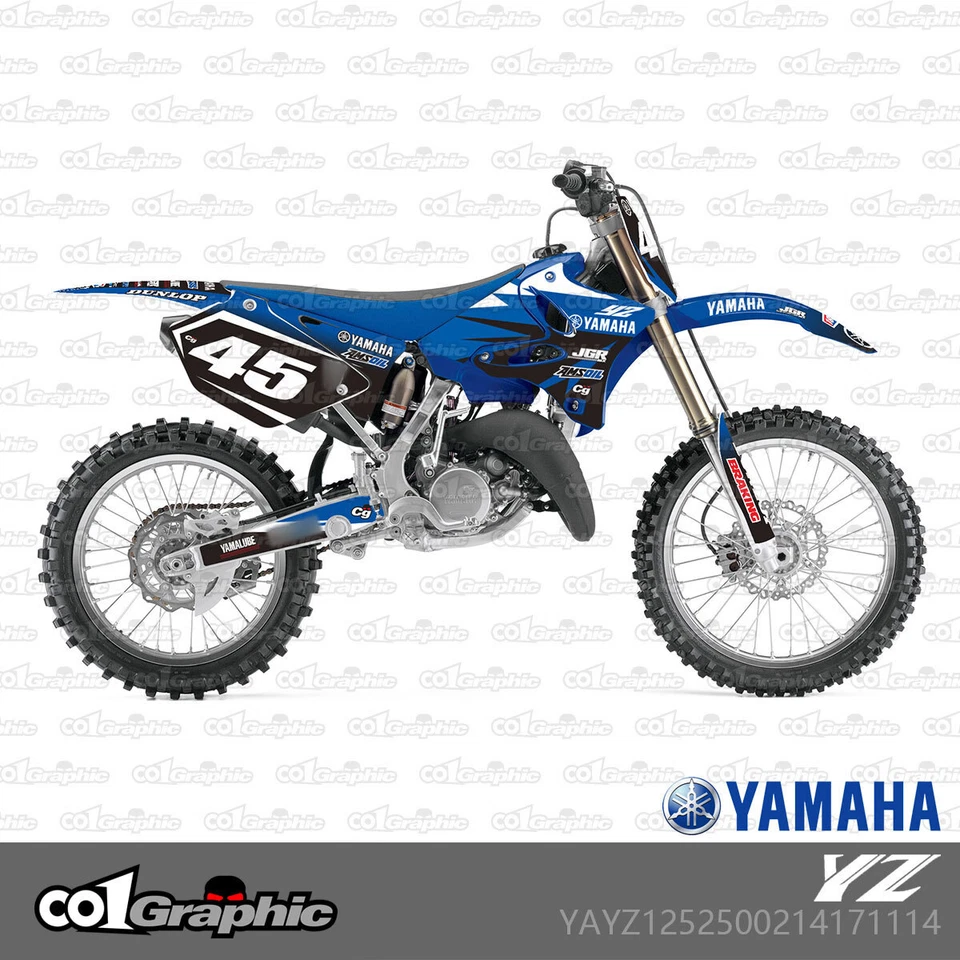 KIT COMPLETO CALCOMANÍAS GRÁFICAS PEGATINAS PARA YAMAHA YZ 125/250 2002-2014 Foto 1 de 1