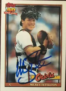 Mickey Tettleton Autographed 1991 Topps #385 - Picture 1 of 1