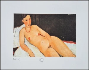 AMEDEO MODIGLIANI * Lying Nude * 50x40 cm * signed lithograph *limited # 140/300 - Picture 1 of 8