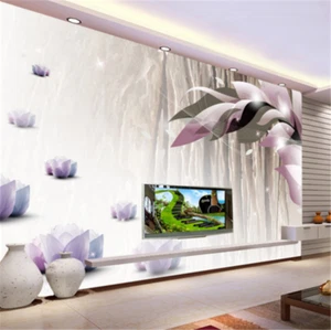 3D Lila Blume Textur 55 Tapete Wandbild Papier Wanddruck Tapete Wandbilder UK - Bild 1 von 6