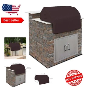 Premium Built-In Grill Cover - 12 Oz Waterproof, Coffee, 36” W x 26” D x 24” H - Picture 1 of 9
