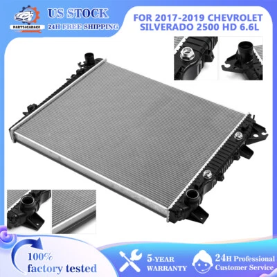 For 2017-2019 Chevrolet Silverado 2500 3500 HD GMC Sierra 2500 HD 6.6L Radiator Foto 1 de 4