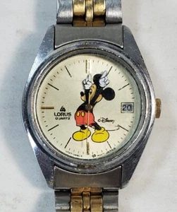 Vintage Lorus Mickey Mouse Disney Damenuhr Quarz V827-0050 funktioniert nicht  - Bild 1 von 6