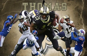 New Orleans Saints Lithograph print of Michael Thomas 17x11 - Picture 1 of 1