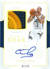 GEORGE HILL 2016-17 NATIONAL TREASURES GAME GEAR AUTO PRIME PATCH 07/25!
