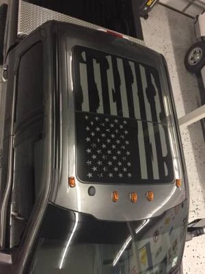 FORD F-150 BANDERA AMERICANA ENVEJECIDA PARA PANEL DE VIDRIO DE TECHO F250 F350 F450 TECHO CORREDIZO Foto 1 de 4