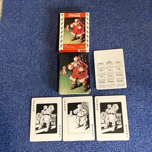 1994 Coca-Cola Christmas Playing Cards 52 X 3 Jokers & One Calendar - Picture 1 of 6