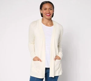 Cárdigan túnica Denim & Co. Beach regular frente abierto - talla 2X a682229 - Imagen 1 de 4