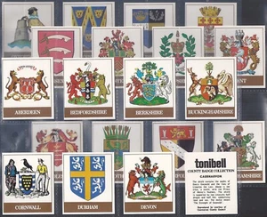 **BULK BUY 100 SETS** TONIBELL- COUNTY BADGE COLLECTION (100x M20 CARDS) EXC+++ - Picture 1 of 1