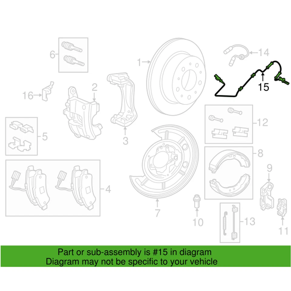 Genuine OEM Mopar Rear ABS Wheel Speed Sensor For Ram ProMaster 2500 68199238AB - Image 1 of 1