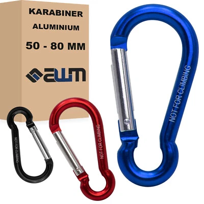 Karabiner Alu Karabinerhaken Aluminium Schlüsselanhänger Haken Schnapphaken