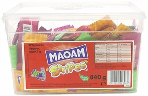 Maoam Stripes - Fruit Flavour Chew 120 Tub - Picture 1 of 2