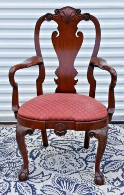 Sillón KINDEL Grand Rapids Winterthur Collection Ball & Claw caoba Foto 1 de 4