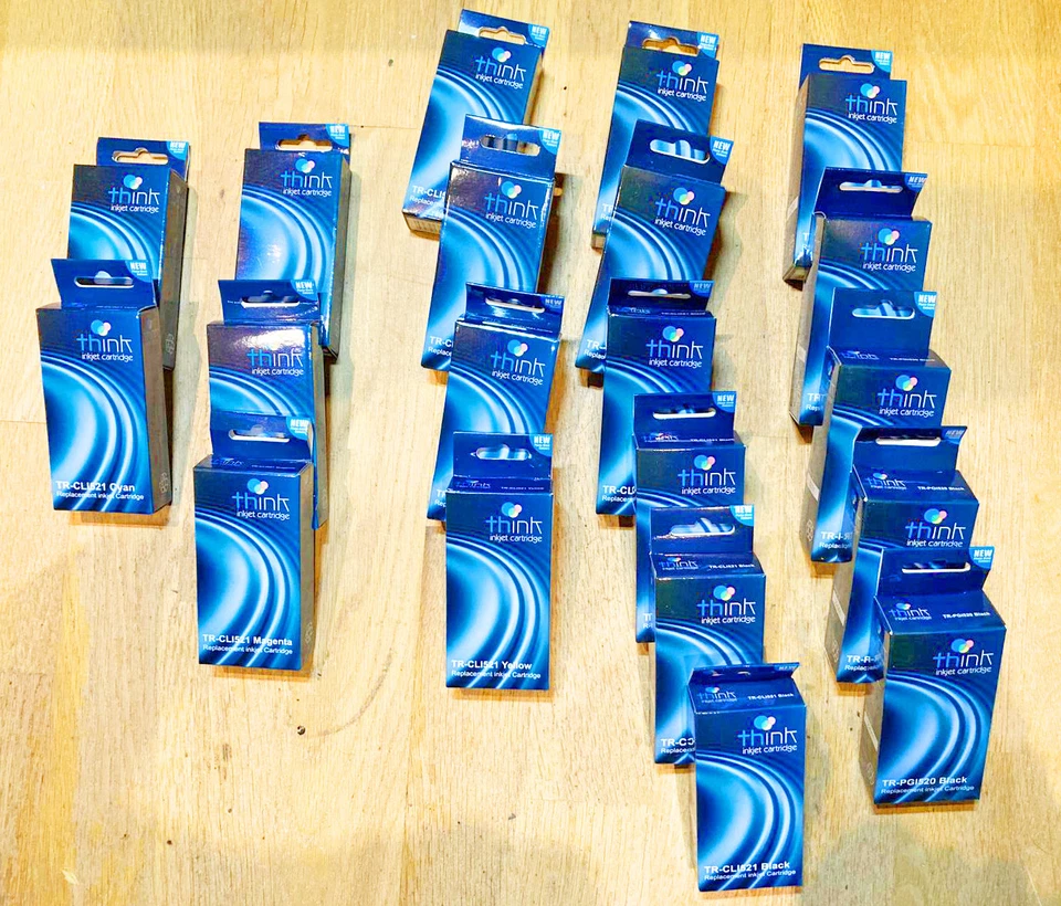 Job Lot Canon Ink Cartridges PGI520 black & CLI521 cyan, magenta, yellow, black - Image 1 of 1