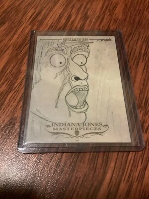 INDIANA JONES MASTERPIECES SKETCH AUTO CARD NICOLE FALK 2008 TOPPS - Image 1 of 2