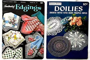Star 131 & 311 Crochet Beaded Doilies Pineapples Ruffles & Handkerchief Edgings - Picture 1 of 16