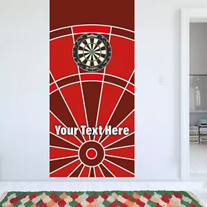 Dart Wandsticker - Rote Tafel mit personalisiertem Text Wandbild - Bild 1 von 5