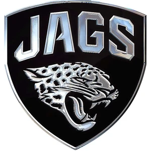 Jacksonville Jaguars Shield Chrome Solid Metal Auto NFL Team Logo Emblem - Picture 1 of 1