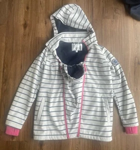 Umstandsmode Schwarz Jacke Babyeinsatz BPC Gr 38 Softshell Gestreift - Bild 1 von 9