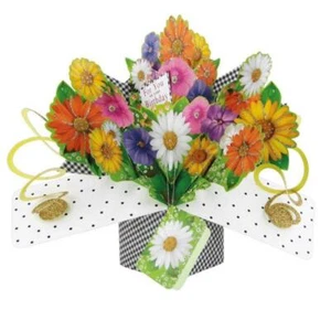 Tarjeta de cumpleaños 3D Pop Up Card Flores Mujer Madre Amiga Hermana Hija Tarjeta de regalo - Imagen 1 de 2