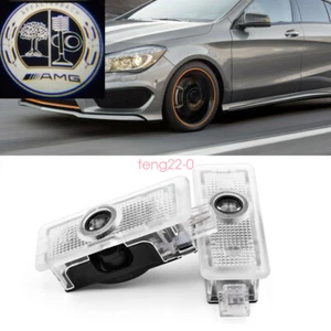 2X LED Door Light AMG Ghost Shadow Laser Projector Courtesy For Benz CLA C E - Foto 1 di 12