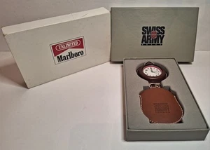 NOS Marlboro Unlimited ll Swiss Army Pocket Watch With Both Boxes and Paper - Picture 1 of 11