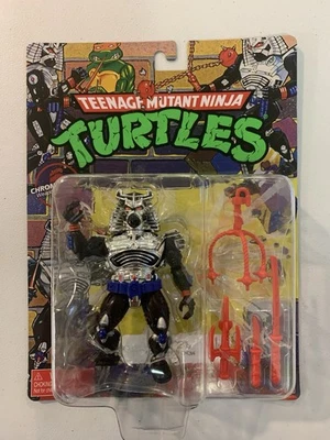 TMNT Teenage Mutant Ninja Turtles Playmates Retro Reissue CHROME DOME Figure - Image 1 of 4