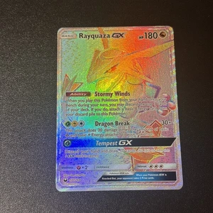 2018 Pokemon Sun & Moon Celestial Storm Secret Full Art #177 Rayquaza GX - Picture 1 of 10